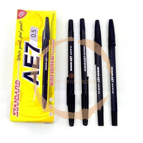 

Pulpen Hitam Standard Ae7 12 Pcs /satu pak - Bolpoin Bolpen Standart Standar Atk