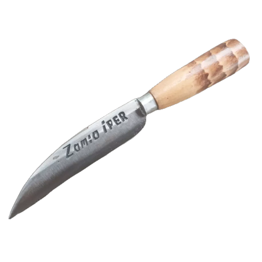 Pisau Belati Asli Super Tajam Gagang Kayu Bentuk Bulat