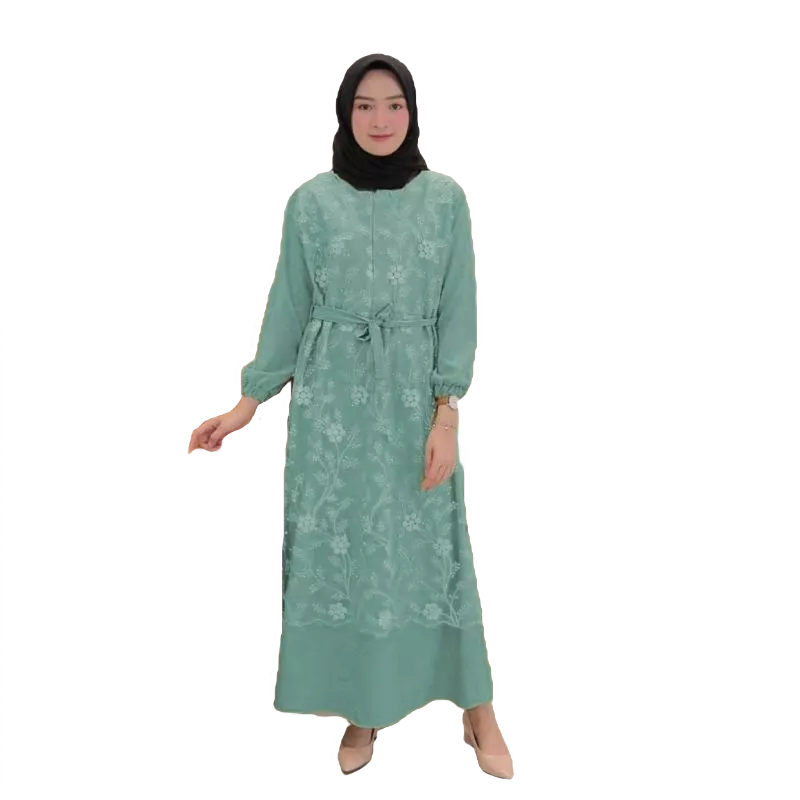 DISKON GAMIS BURKAT TILE MUTIARA PREMIUM BAJU GAMIS KEKINIAN DRES/LONGDRES LENGAN KARET