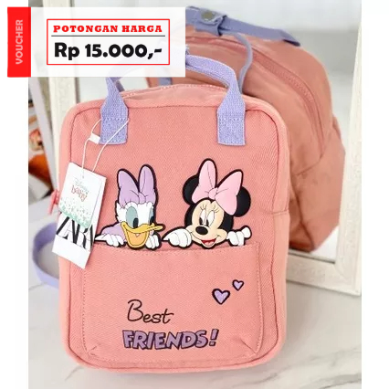 TAS RANSEL ZARA KIDS MINNIE DAISY / TAS ZARA