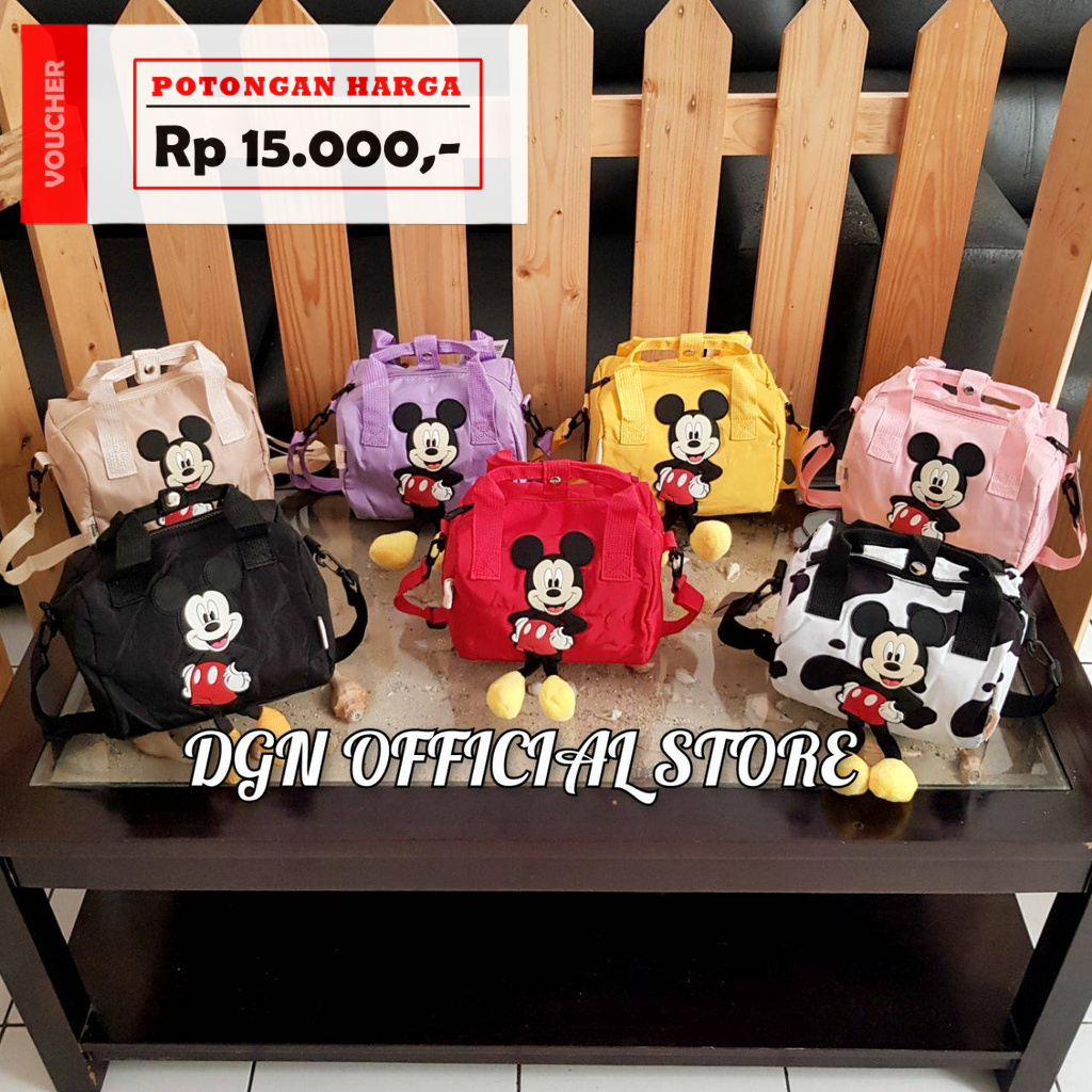 TAS SELEMPANG ZARA MICKEY BOWLING BAG / TAS ZARA BOWLING