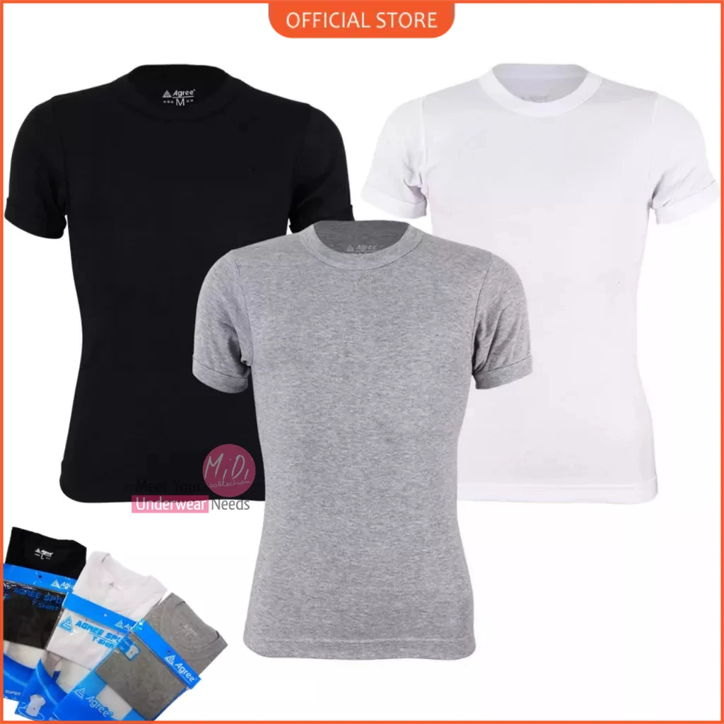 KAOS DALAM PRIA AGREE KAOS OBLONG COWOK 1PCS