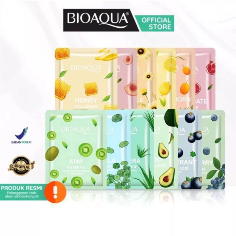 [BPOM] BIOAQUA Sheet Mask Masker Wajah Korea
