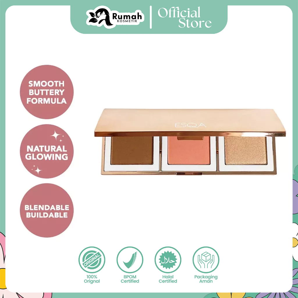 ESQA Trio Goddess Cheek Palette - Athena