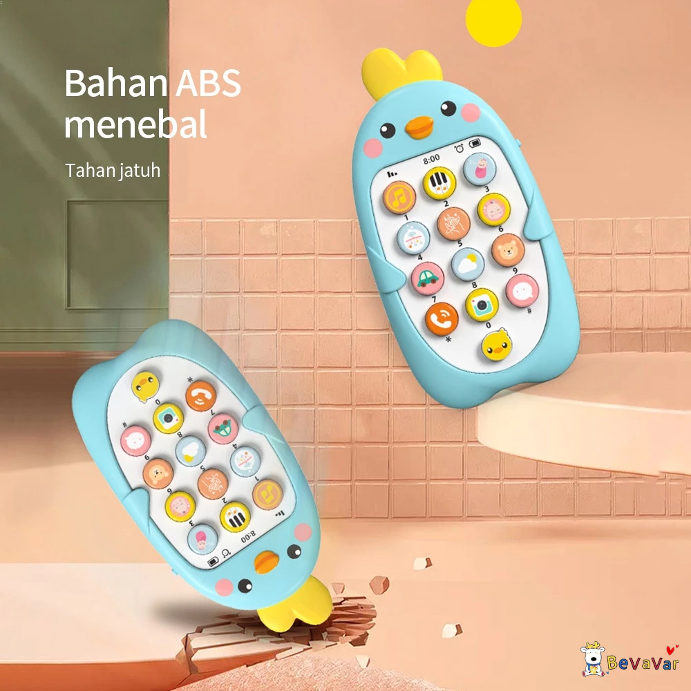 BEVAVAR Mainan Edukasi Ponsel Bayi Mainan Musik Bayi Telepon Handphone Anak-6