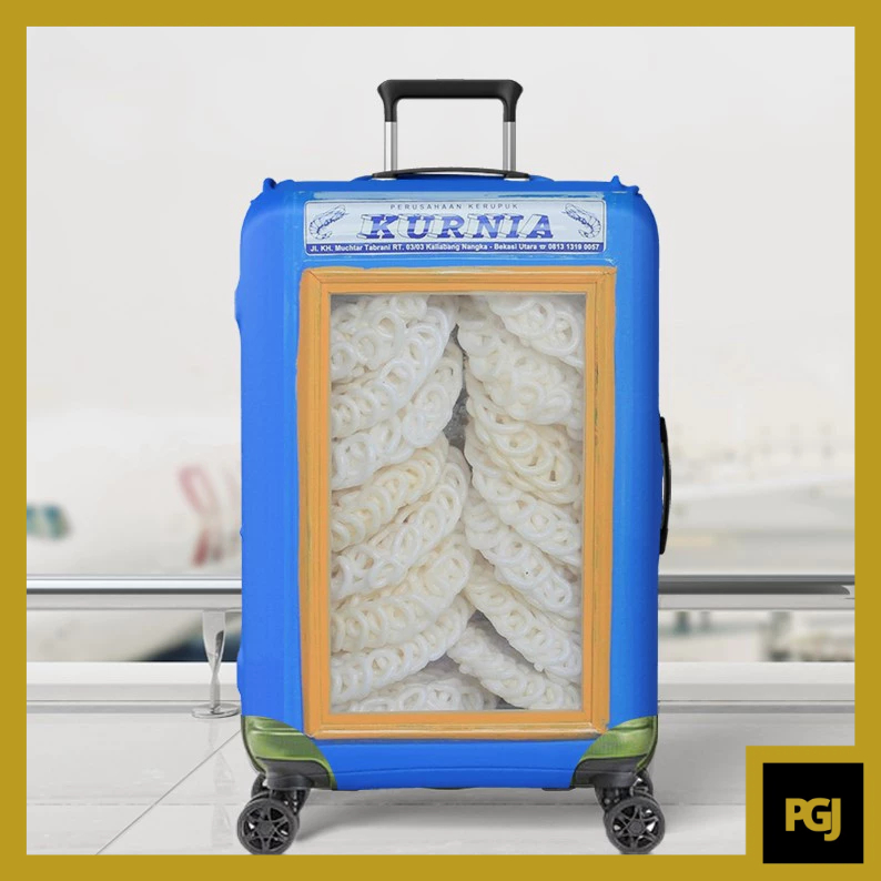 Sarung Koper KERUPUK KALENG KURNIA Sarung Pelindung Koper / Luggage Cover / Cover Koper - PGJ