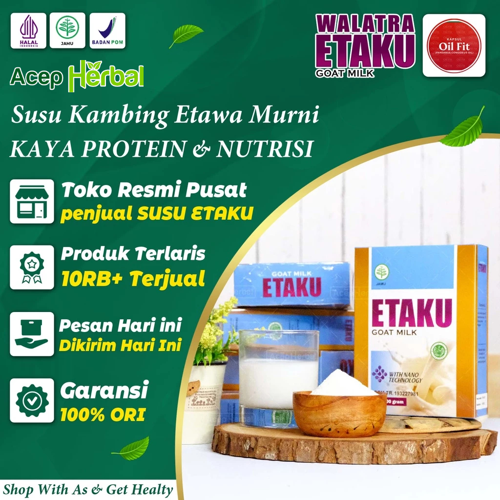 

Etaku Goat Milk Original Susu Kambing Etawa Bubuk Murni Susu Peninggi Badan Vitamin Tulang Dan Sendi Osteoporosis Obat Asma Sesak Nafas Batuk Pembersih Flek Paru Paru Tbc Tuberkulosis Asam Lambung Maagh Kronis Gerd Insomnia Kurang Tidur