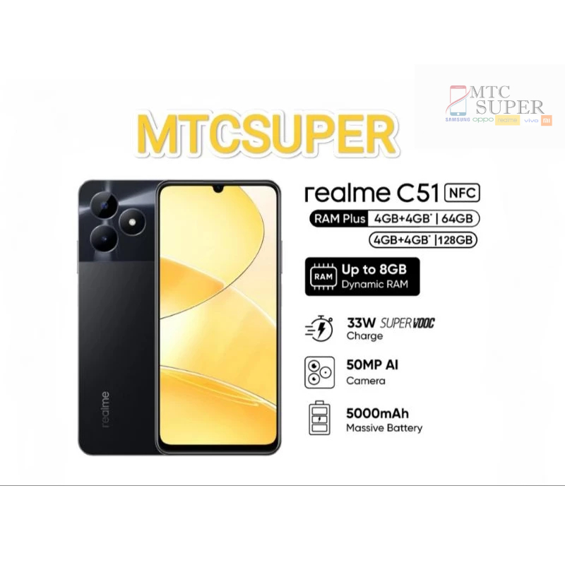 REALME C51 4/64 | 4/128 GARANSI RESMI