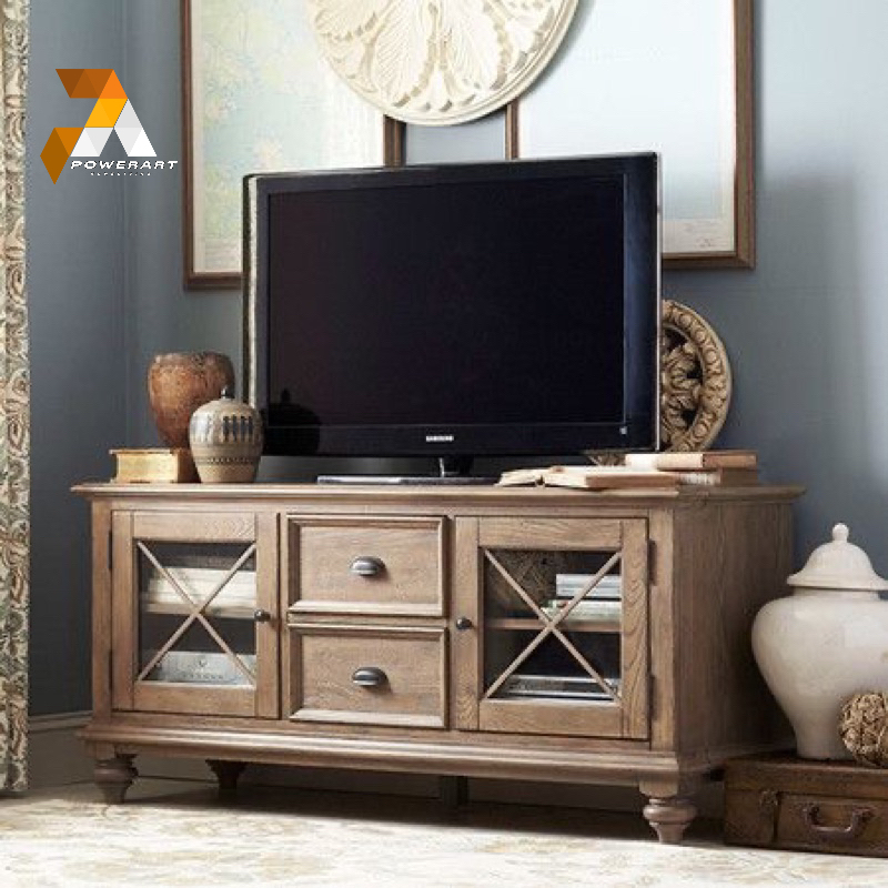 MEJA TV KAYU JATI BUFET KAYU JATI CABINET TV JATI RAK TV KONSOL TV