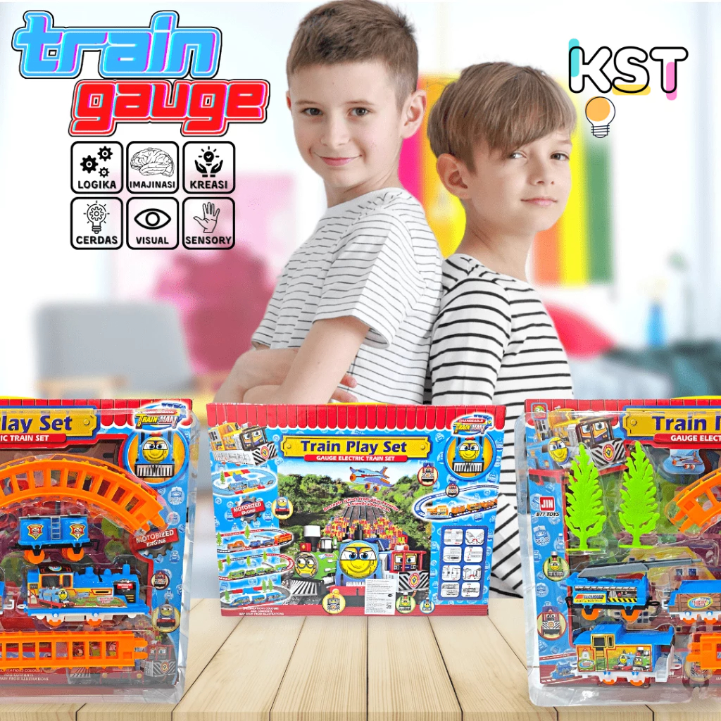 [KST] Mainan Kereta Api Edukatif Anak Laki Laki Mainan Rel Kereta Listrik Kado Ulang Tahun
