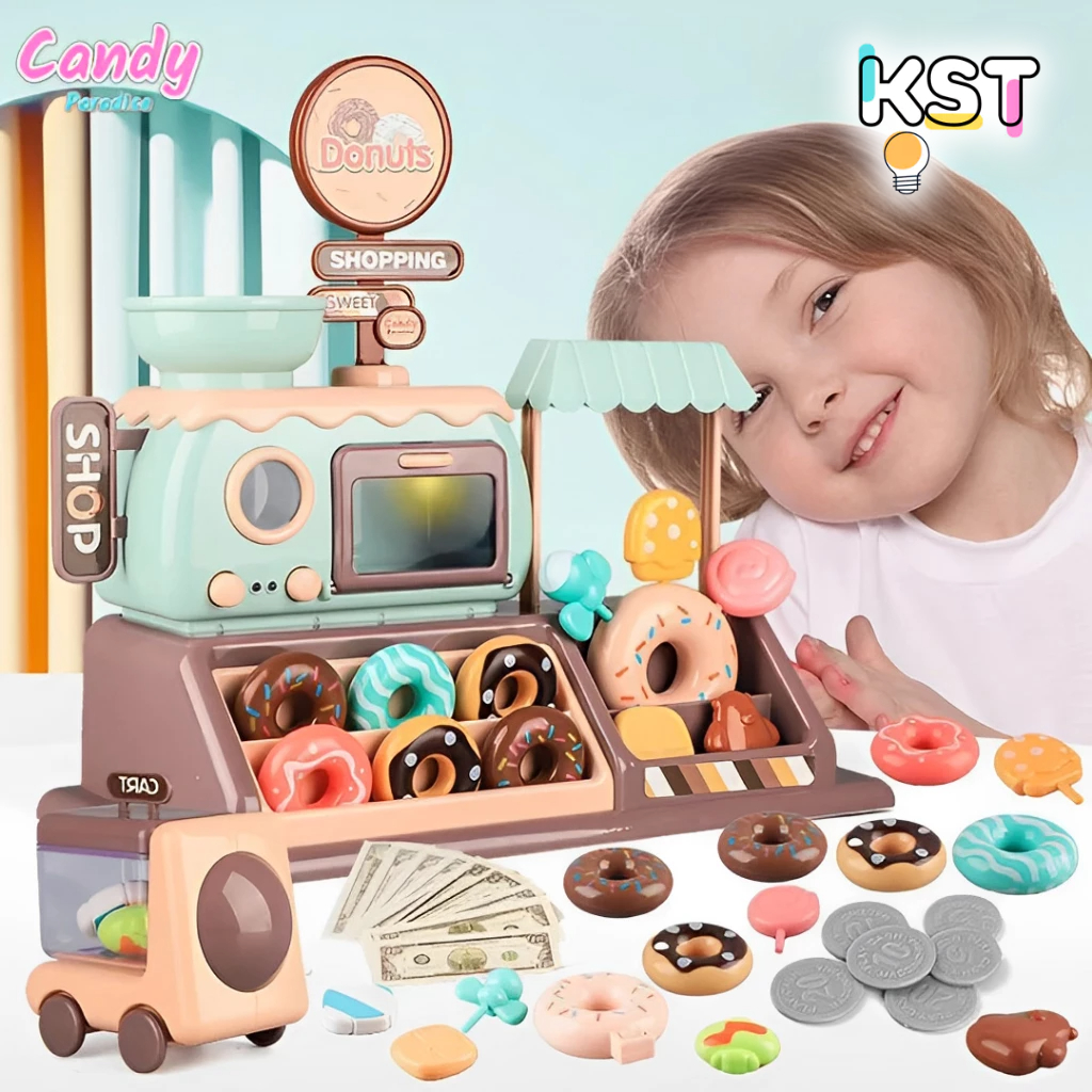 [KST] Mainan Kasir Donat 34pcs Anak Perempuan Mainan Mini Candy Paradise Kado Ulang Tahun