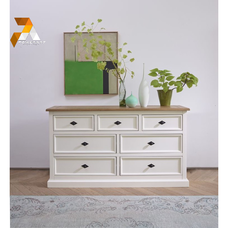 DRAWER MINIMALIS DUCO PUTIH BUFET MODERN CAT DUCO PUTIH