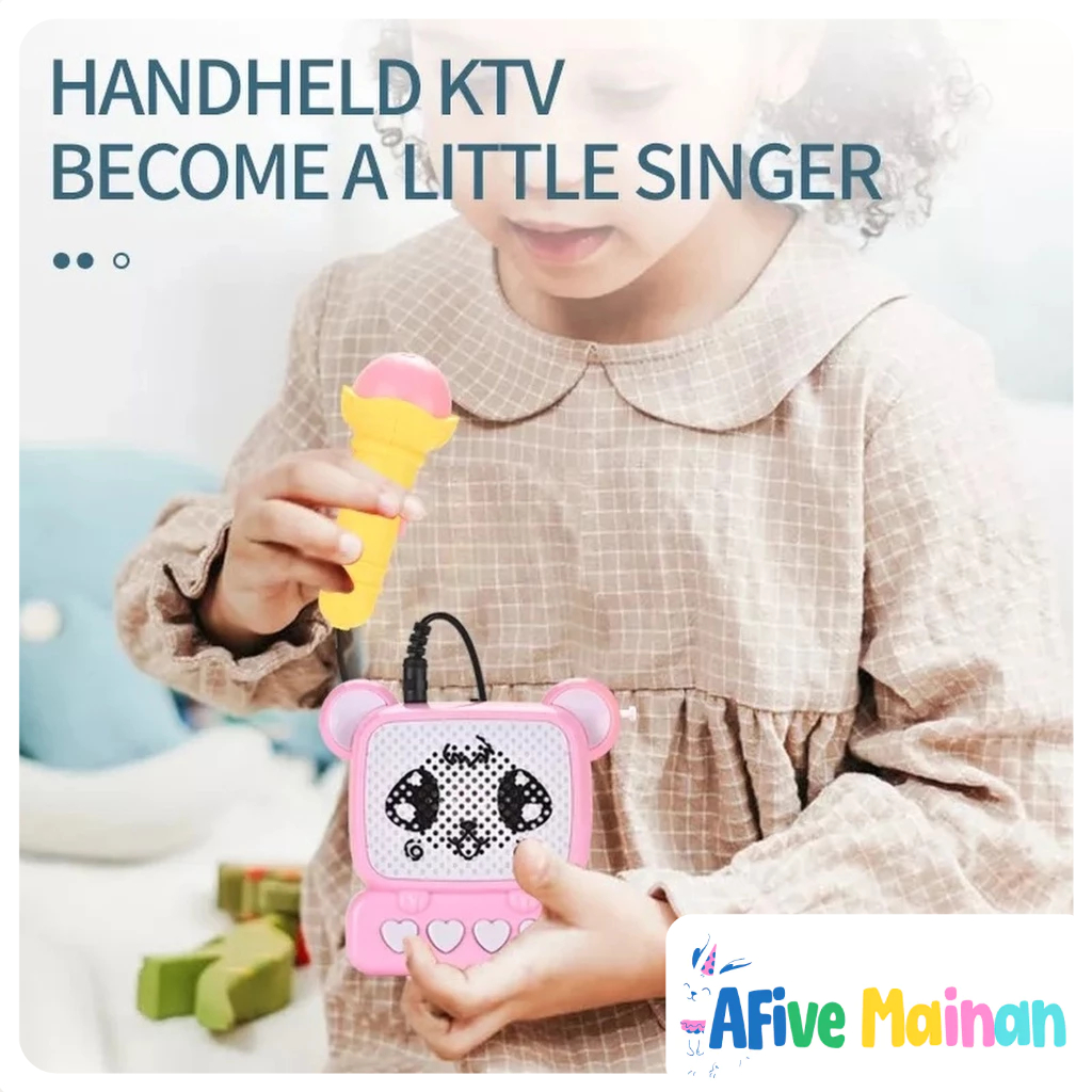 Music Box Karaoke Microphone Koneksi Hp Musikal Mainan Ritmik Kreativitas Anak Ultah