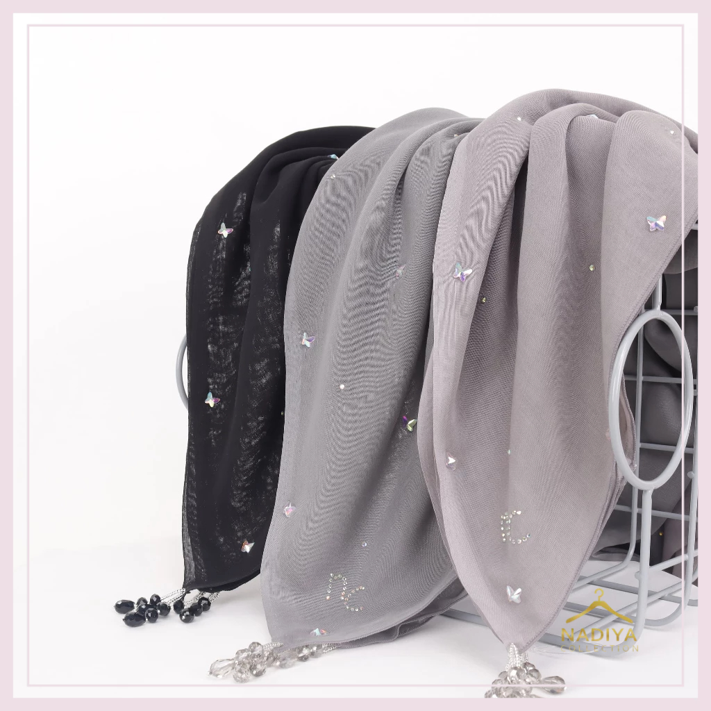 Tiqasya Scarf - Kaia Tiqasya Scarf Paris Japan Square Crystal Premium by Nadiya