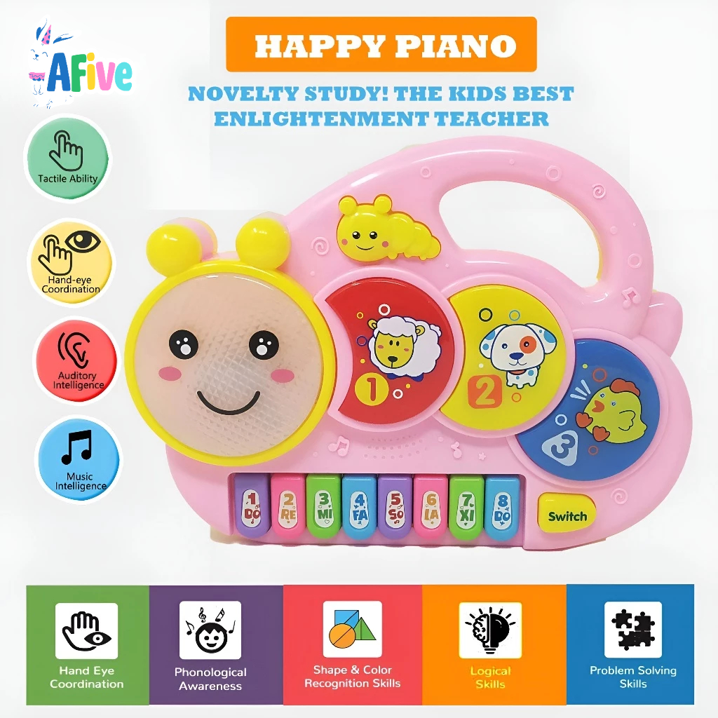 [AFive] ELF Piano | Mainan Edukasi Anak 2 3 4 5 6 Tahun | Mainan Musik Anak Perempuan | Kado Ulang T