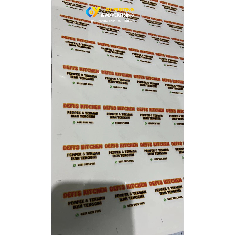 

Stiker Transparant A3+ Sehari jadi free desain