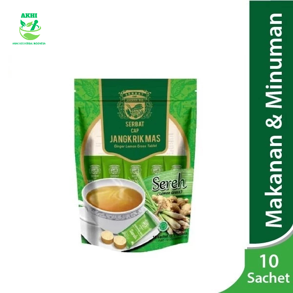 

akhi.id - SERBAT CAP JANGKRIK MAS SEREH 10 SACHET / MINUMAN HERBAL SEREH / Serbat Sereh