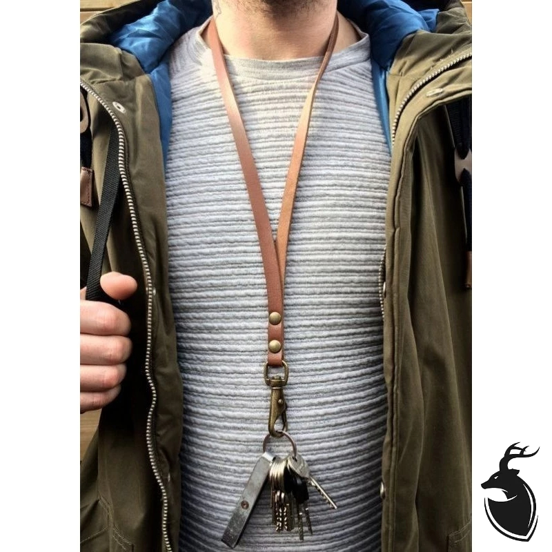 leather lanyard || lanyard kulit || tali kulit id card || gantungan kunci kulit || lanyard kulit pre
