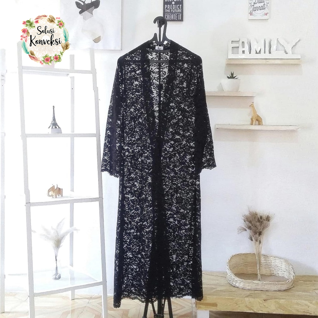 Outer kebaya cardigan outer kondangan outer lebaran bahan brukat outwear tangan panjang