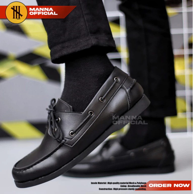 Sepatu Pantofel Formal Kasual Pria Hitam Kerja