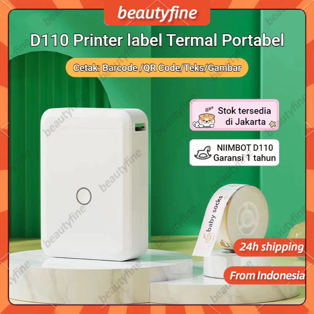 

【COD】NIIMBOT D110 Label Printer Wireless Bluetooth Thermal Label Portable Label Maker for Android / IOS Phone