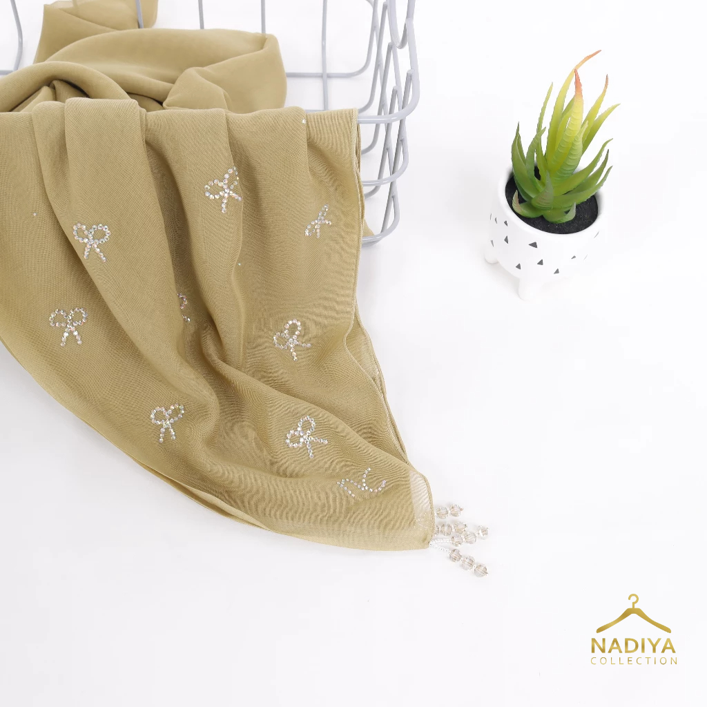 Ayu Lestari Scarf - Donna Shafira Scarf Paris Japan Square Crystal Premium by Nadiya