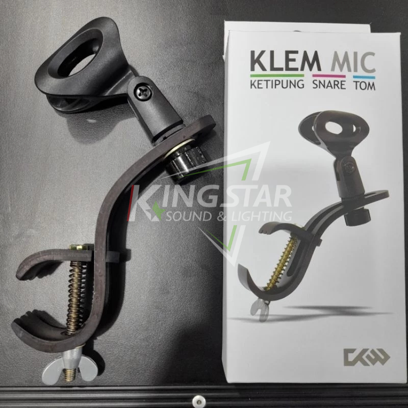 Stand Mic Ketipung Kendang Drum Klem Microphone Catok Jepit Snare Tom