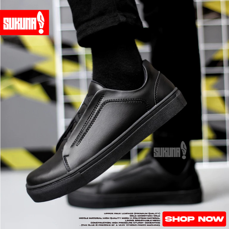 Sepatu Formal Pantofel Hitam Kerja Pria - ENMA