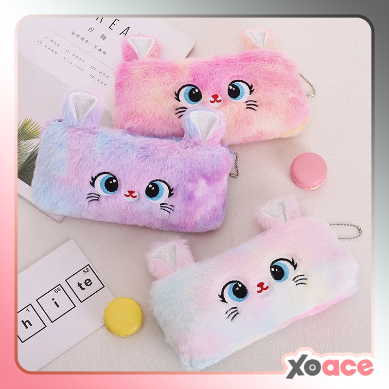 

Dompet Tempat Pensil Bulu Muka Kucing Warna Gradasi MCOB3835