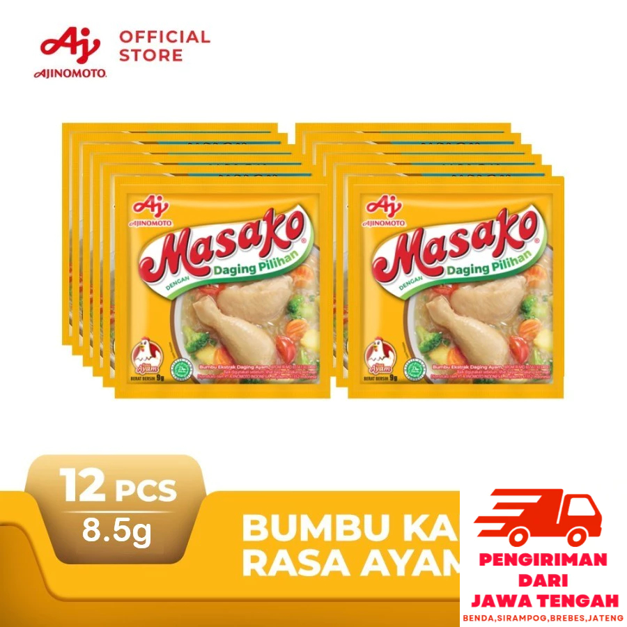 

Masako® Bumbu Kaldu Ayam Penyedap Rasa 8.5g (12 pcs)