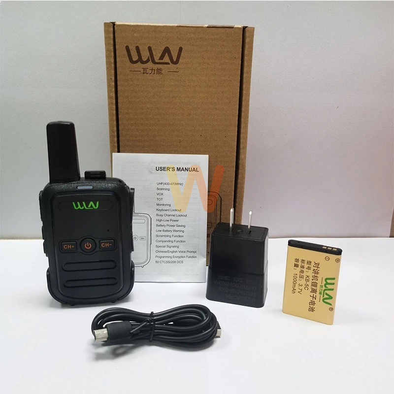 Banana Sport Ht Walkie Talkie 2 Unit Ht Wln Uhf Twoway Wln Kd-C51 Handy Talky Mini Walkie Talkie