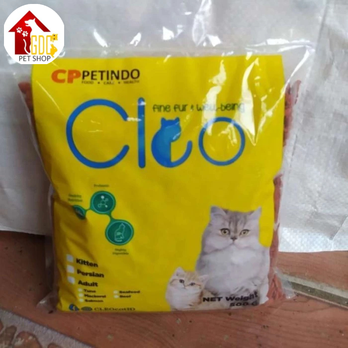 Makanan Kucing Cleo Kitten Ocean Fish 500 Gram Repack- Makanan Kucing Cleo