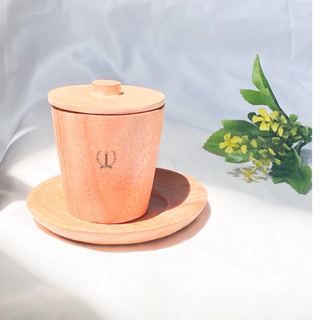 gelas kayu mahoni - set gelas kopi kayu - cangkir