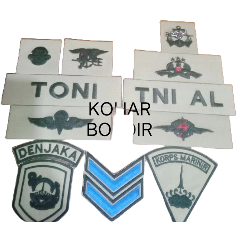 bordir brivet denjaka atribut seragam TNI al