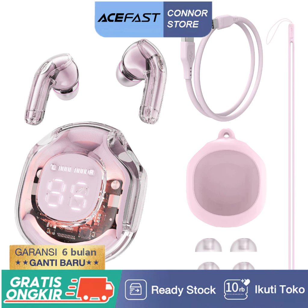 【Hadiah ulang tahun】ACEFAST T8 new earphone pink Hadiah Hari Valentine Penjual Panas Korea