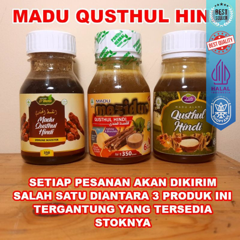 

Madu Qustnul hindi mix 6 in 1 kirim random madu kusnul hindi