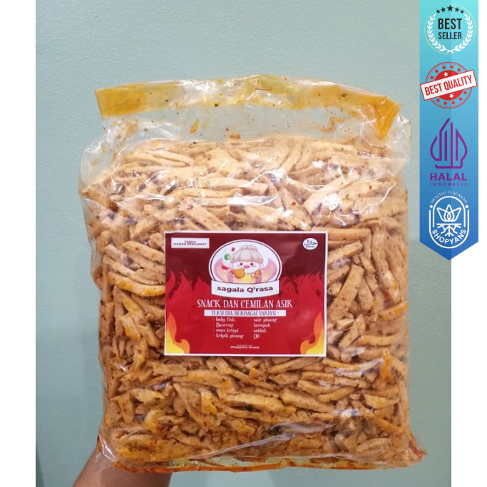 

Basreng 1 kg pedas daun jeruk Basreng baso goreng