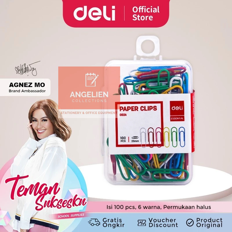 

Deli E0024 Office Consumable /Paper Klip Color Paper Clips 29mm