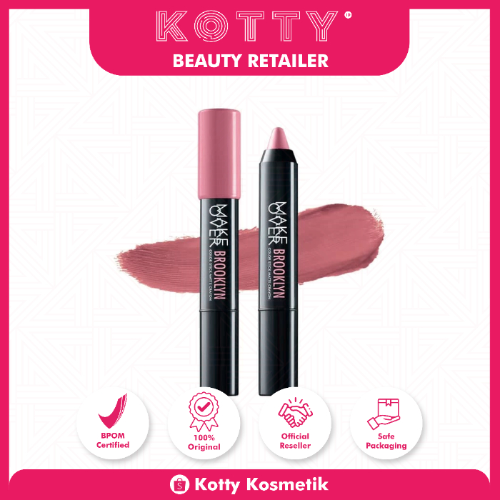 Kotty Kosmetik - MAKE OVER - Color Stick Matte Crayon 2.6 g - Lipstick Lipstik Bibir Matte untuk Bas