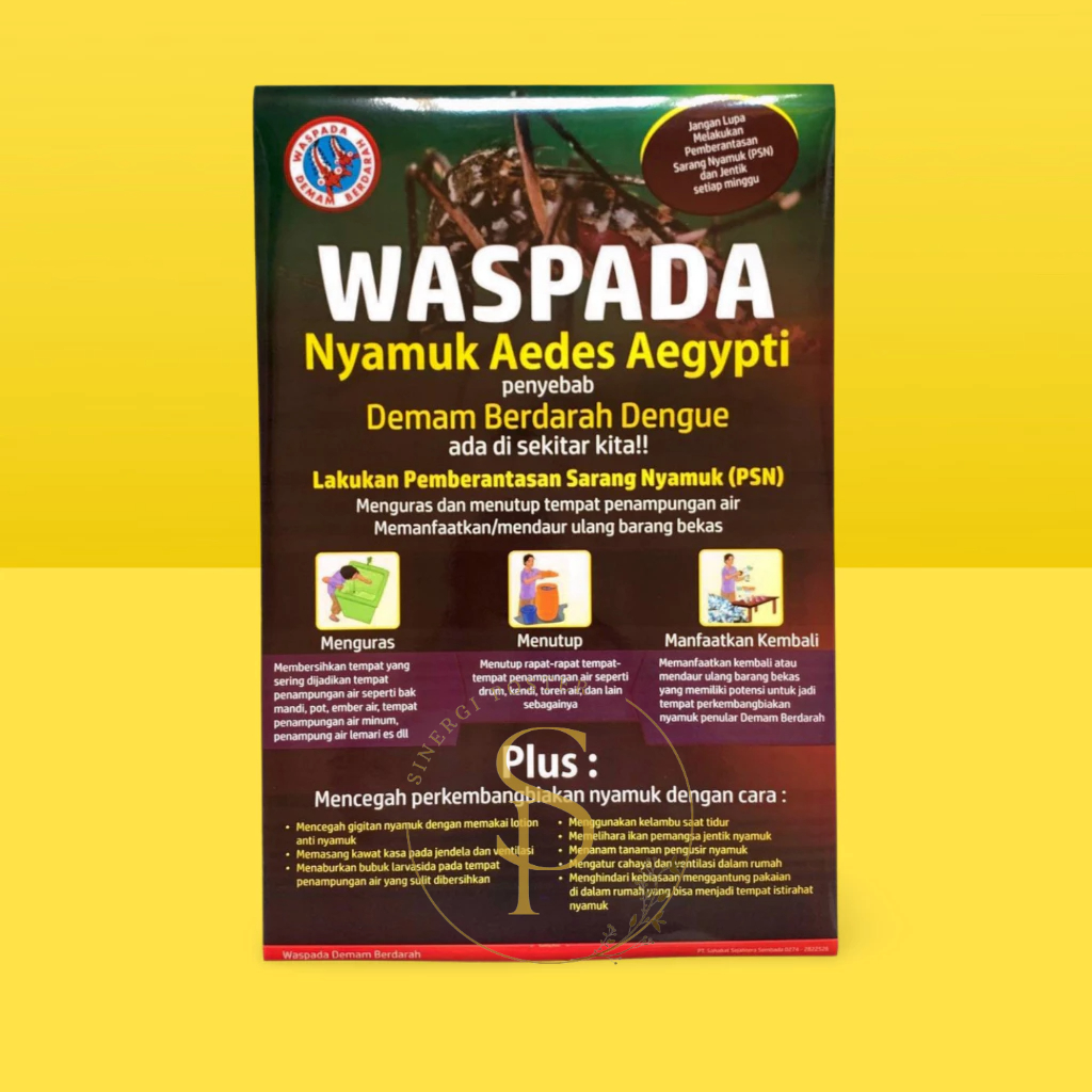 

Stiker Waspada Nyamuk Aedes Aegypti | Stiker Waspada Demam Berdarah | Sticker Waspada Penyakit DBD