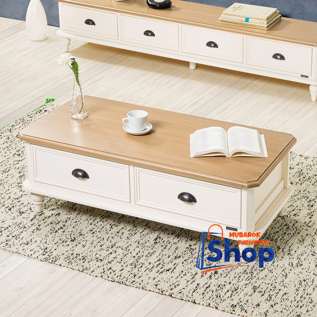 MARSHA SOFA TABLE I MEJA TAMU KLASIK I MEJA SOFA LACI KAYU