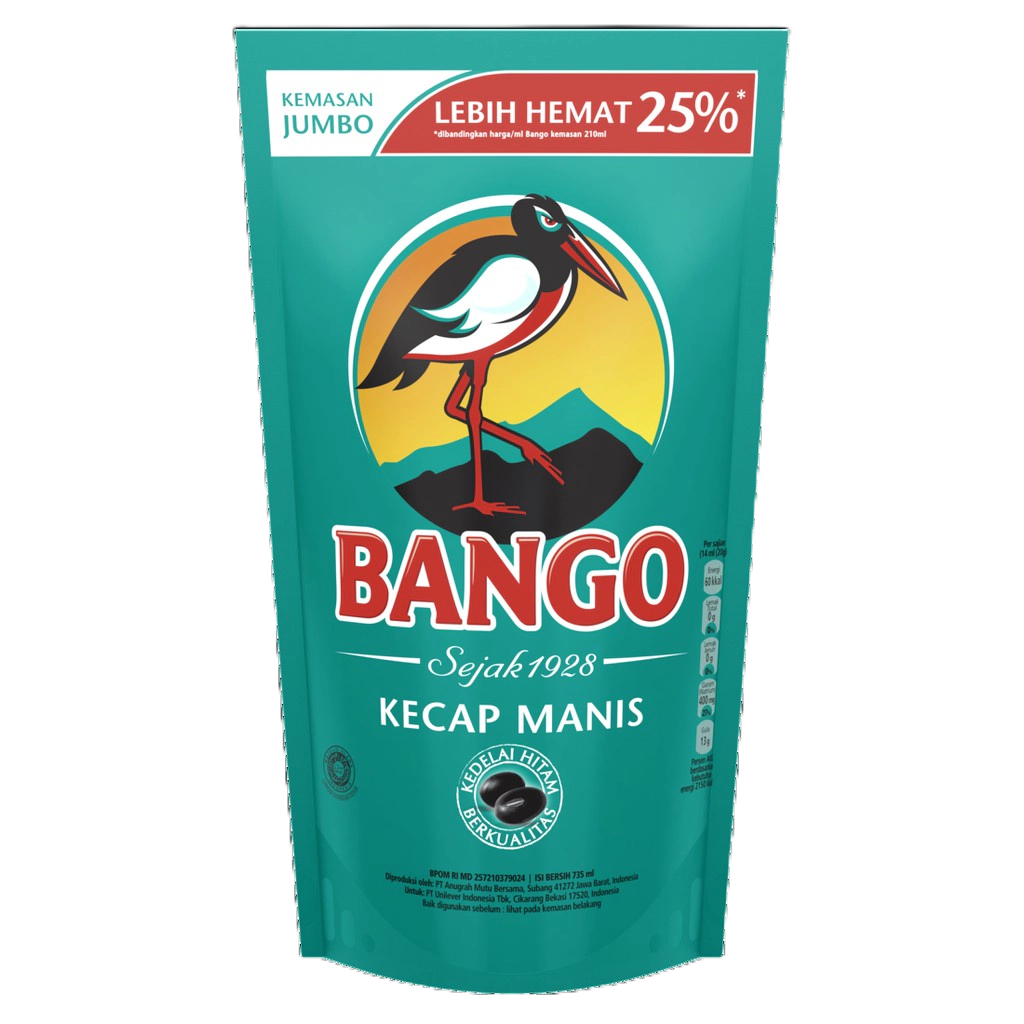 

Bango Kecap Manis Pouch 735 mL - PENYEDAP MAKANAN ENAK DAN HALAL I SEMBAKO