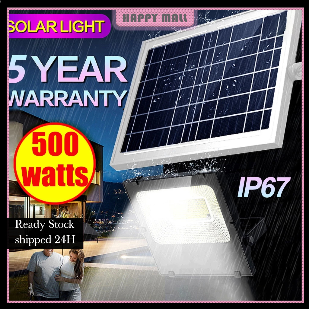 【Harga Minimum】COD New Lampu Sorot Solar Cell /500 Watt Lampu Led Tenaga Matahari / Lampu Panel Sury