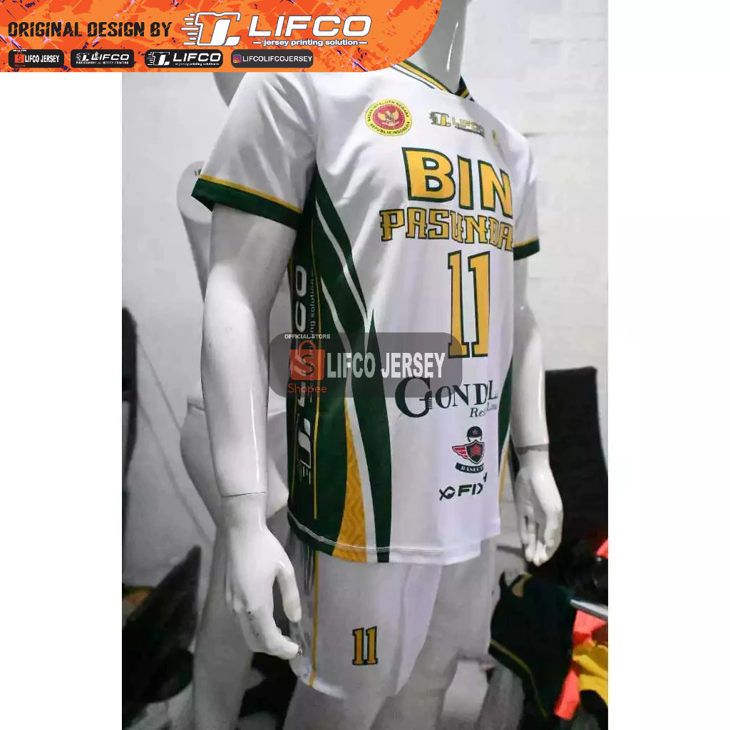 READY STOCK JERSEY VOLLEY BALL ORIGINAL LIFCO LIVOLI BIN SETELAN COWOK WHITE SERIES (TIDAK BISA CUST