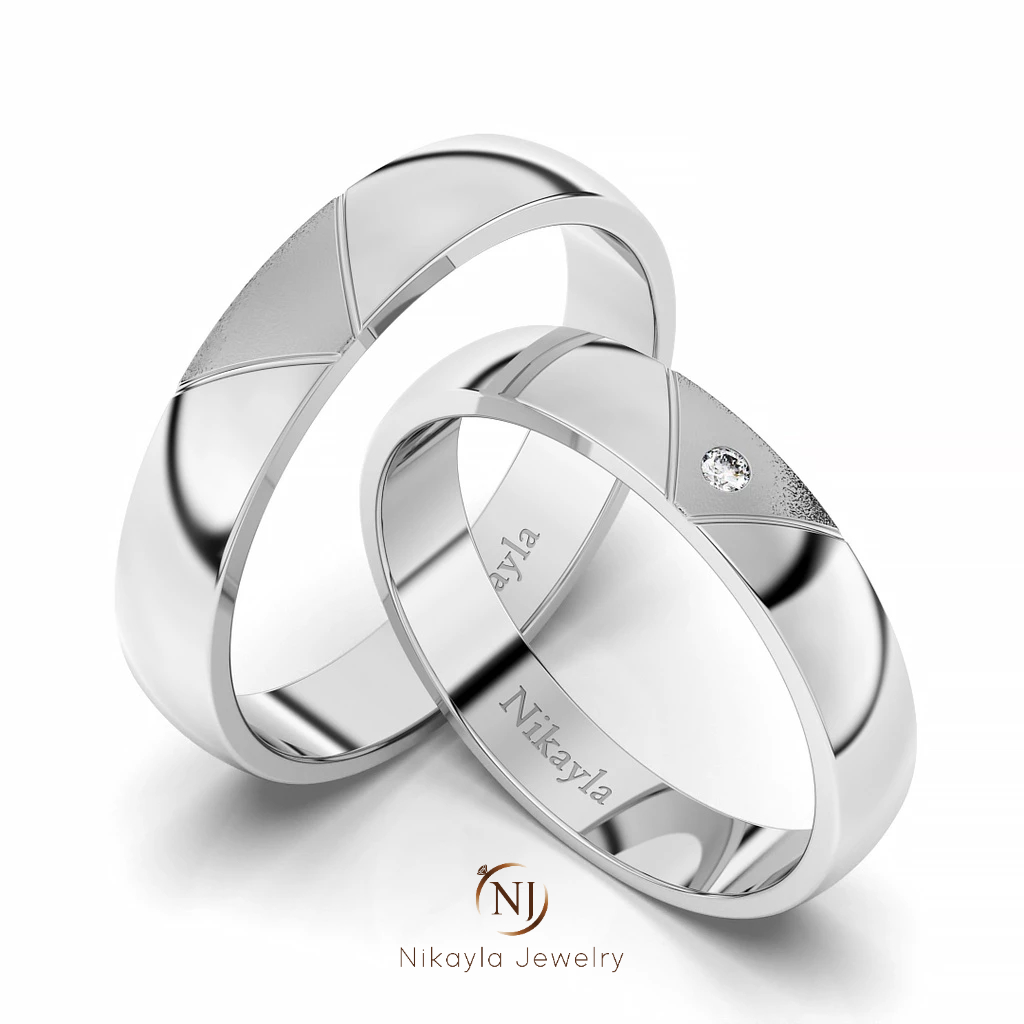 Nikayla Jewelry - Cincin Kawin Couple Perak Nikayla