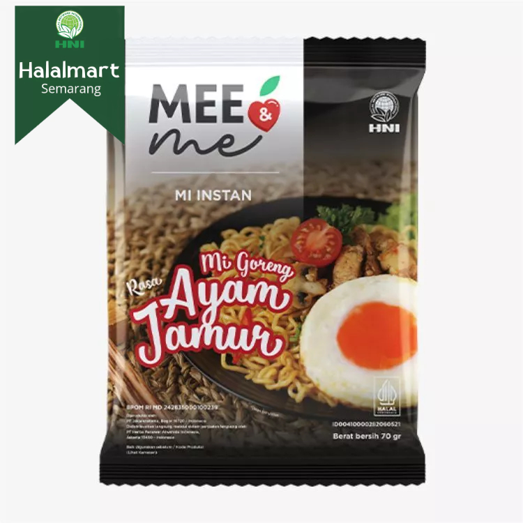 

Mie Instan HNI HPAI | Mee & Me Goreng Ayam Jamur 10 Bungkus | Less Gluten Tanpa MSG