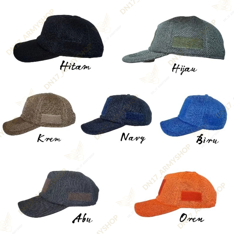 Topi Perekat Tactical Doblemesh/Jaring Polos