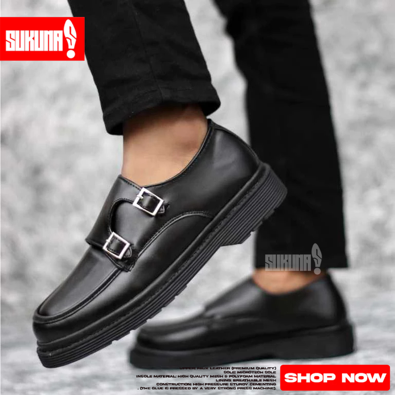 Sepatu Loafers Formal Pantofel Hitam Kerja Pria - FIPER