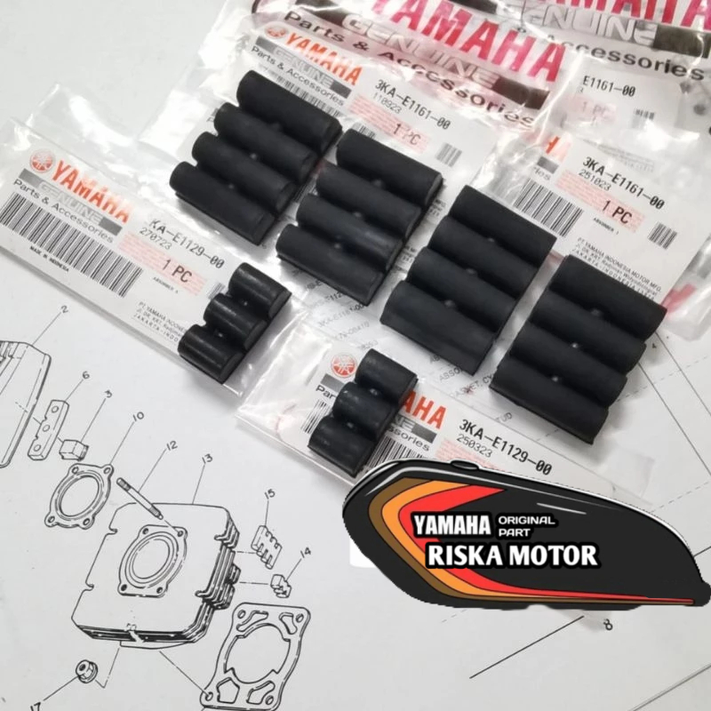 KARET BLOK RX KING ORIGINAL RXKING SEHER BORING REMOVAL 3KA-E1129-00 & 3KA-E1161-00