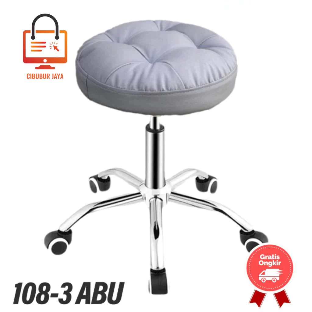 CIBUBUR JAYA GRATIS ONGKIR BALI KURSI SALON HIDROLIK BULAT RODA BARSTOOL HYDRAULIC BANGKU KANTOR ROD